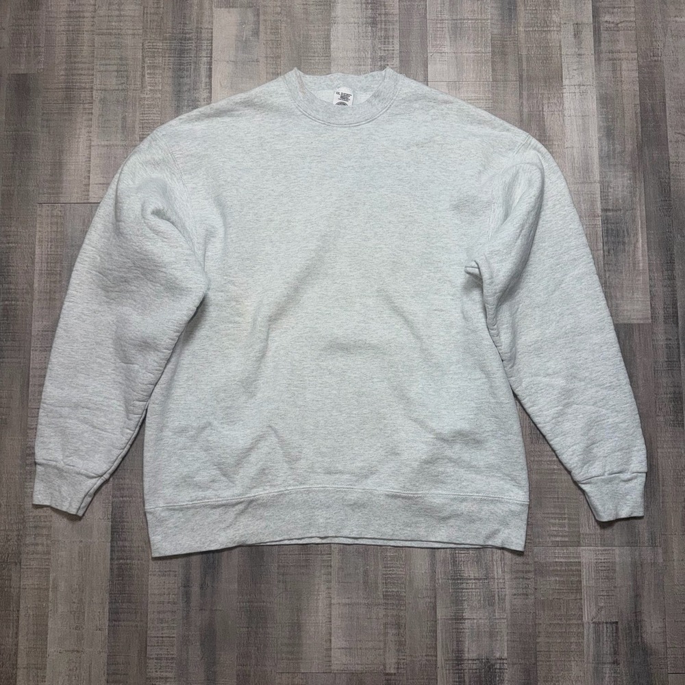 Vintage Munsingwear Super Solid Grey Heavyweight Crewneck Sweater Size XXL
